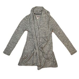 UGG Drapey Slub Open Cotton Cardigan in Grey, size Small